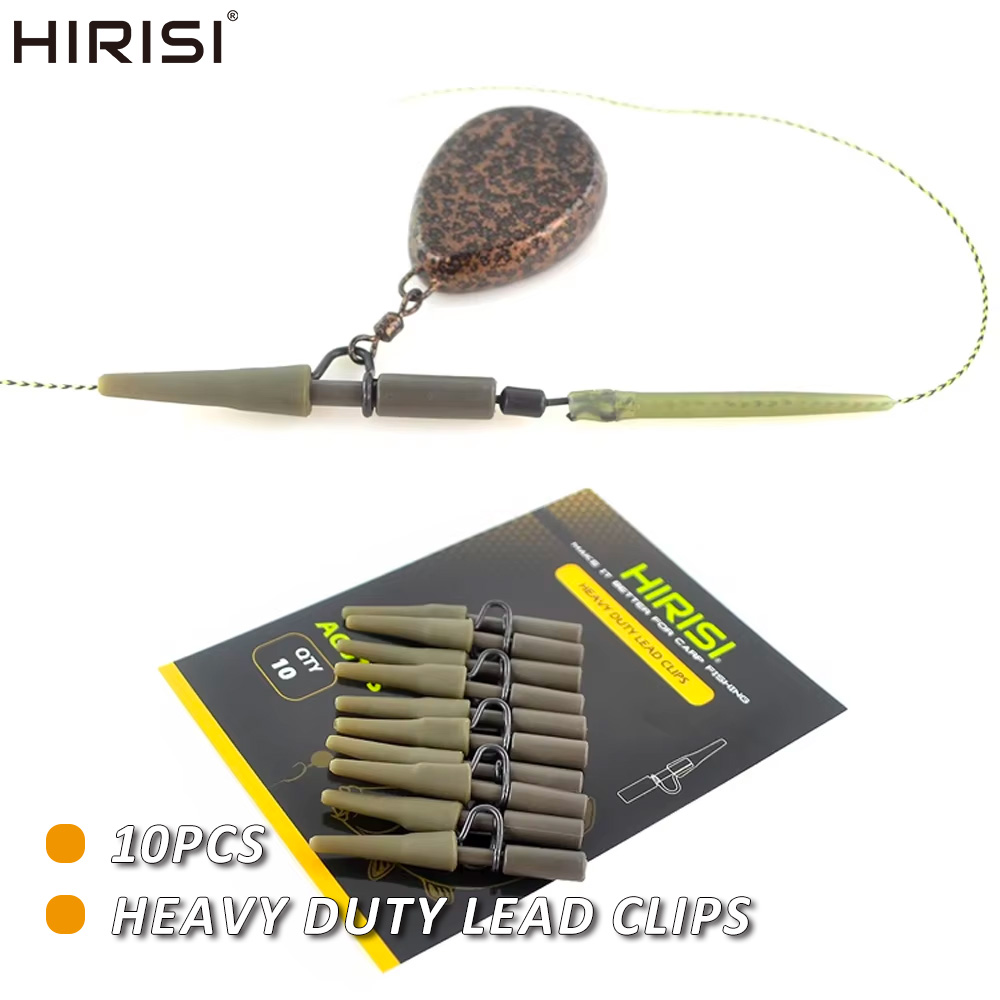 Ice Fishing Tip Up - Hirisi 10pcs Heavy Duty คลิปตะกั่วหมุน Snap